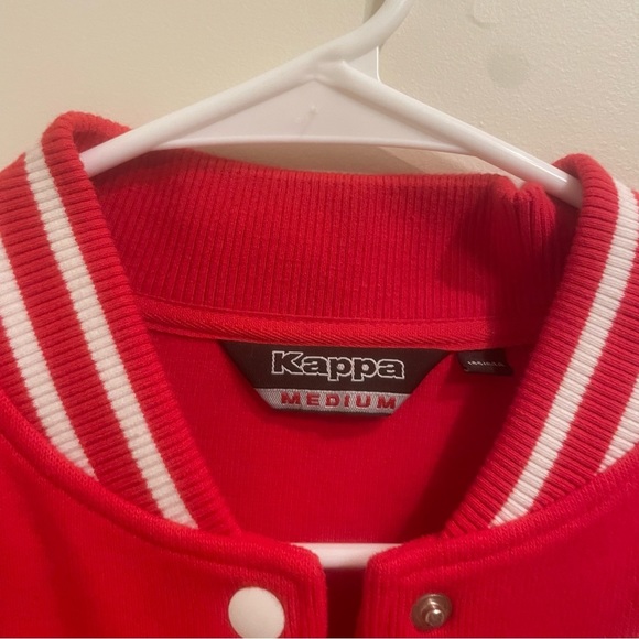 Vintage Kappa Red Letterman Style Snap Up Jacket - Picture 3 of 5